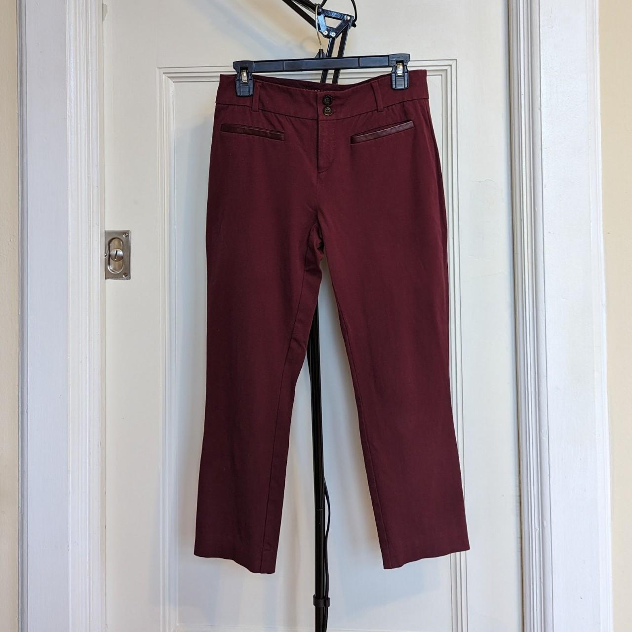 Elegant Solid Tapered/Carrot Burgundy Plus Size Pants (Women's) -  Walmart.com