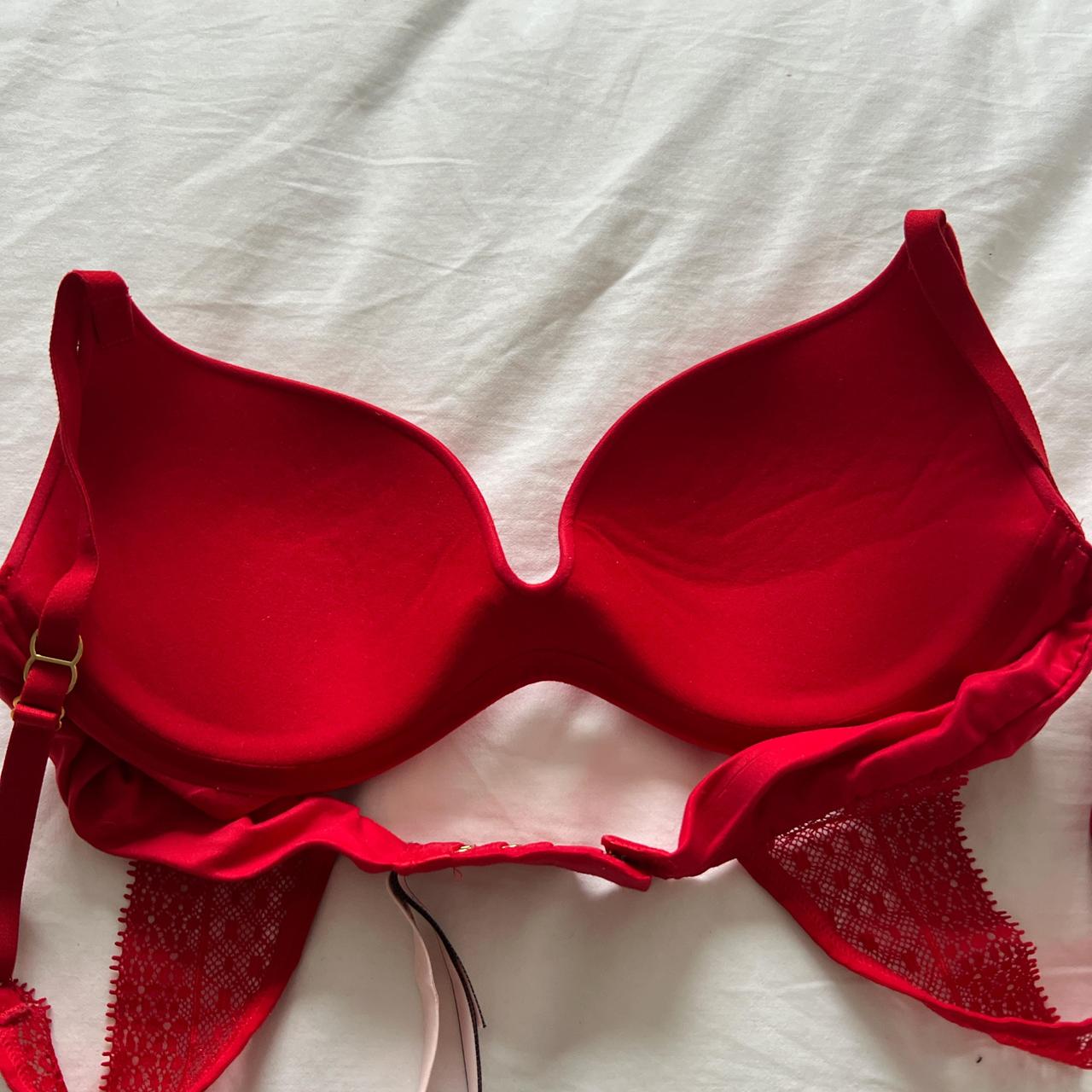 Victorias Secret PINK red lace bra 🦋ALL OFFERS - Depop