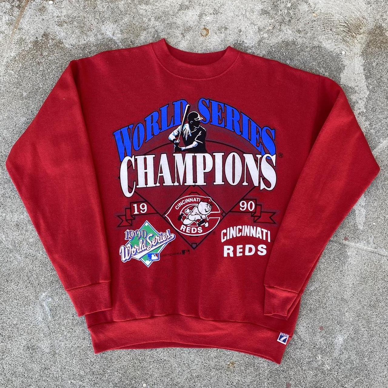 Cincinnati Reds 1990 World Series Champions Sweatshirt - Medium – The  Vintage Store