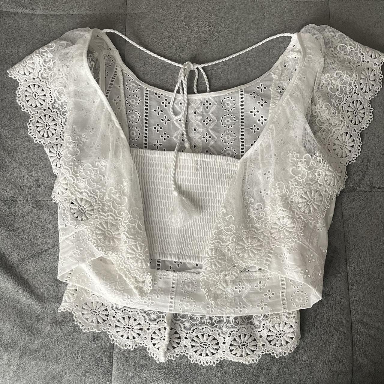 Altar’d state white lace top originally 65 never... - Depop