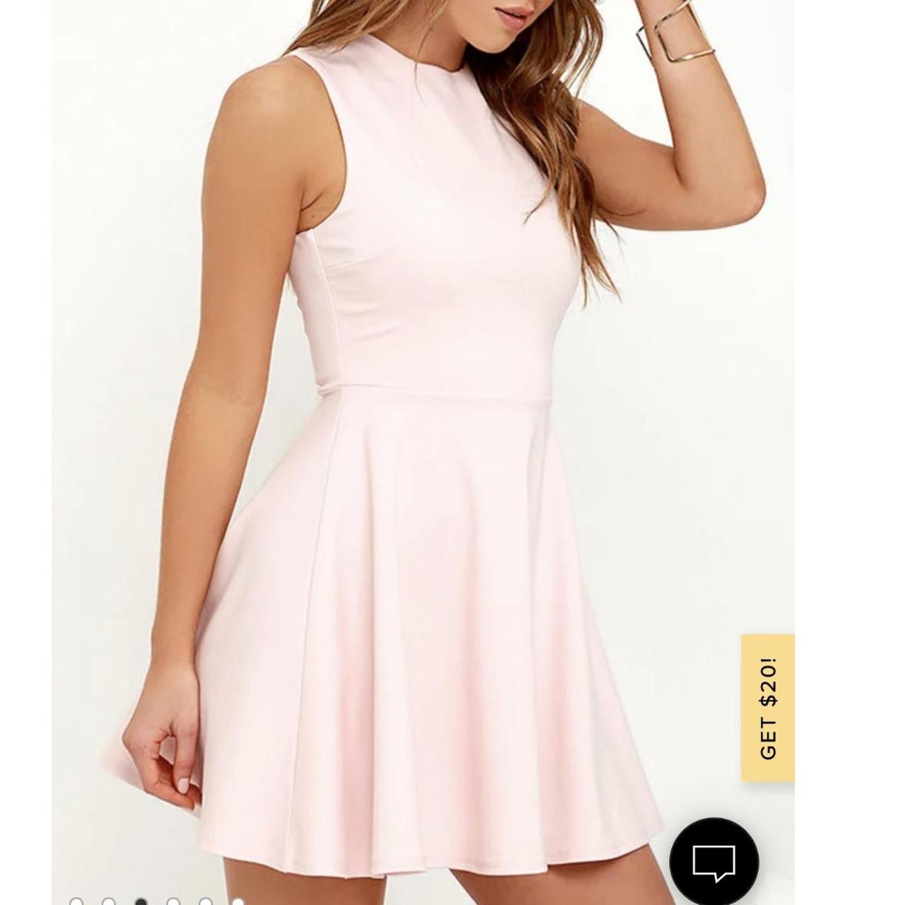 Lulus Light Pink Skater Dress Free Shipping Depop