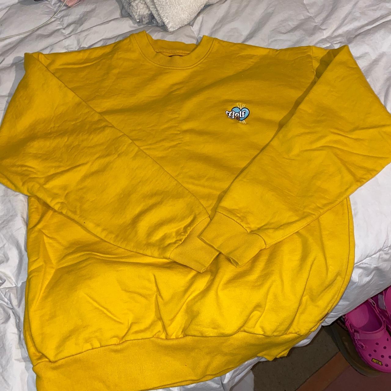 Golf wang yellow crewneck with embroidered blue