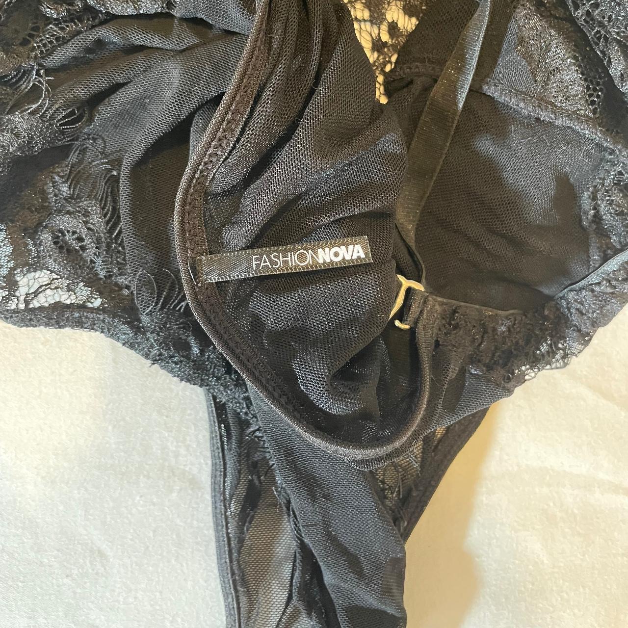 Fashion nova black lace bodysuit Depop