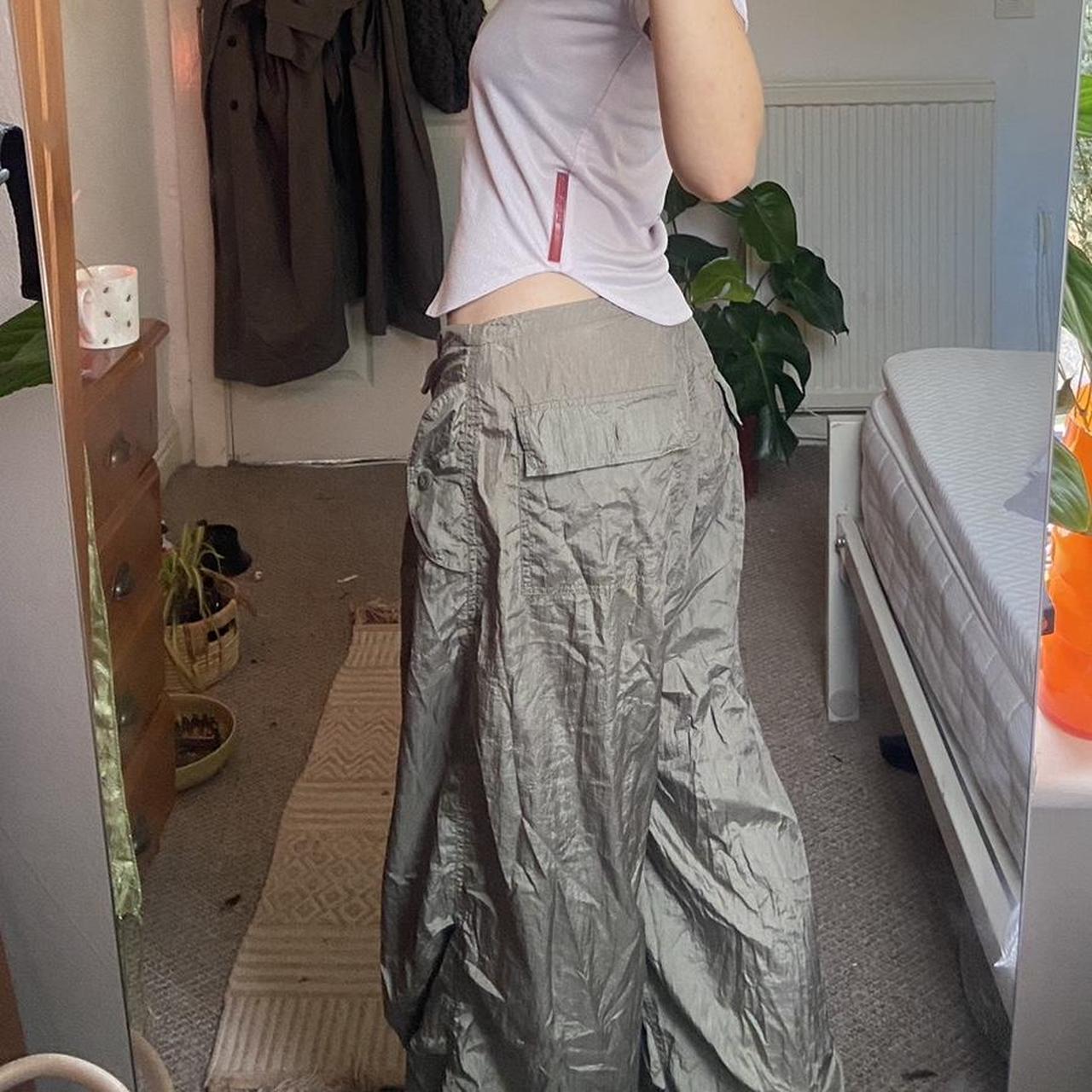 motel rocks green parachute chute pants size Xs... Depop