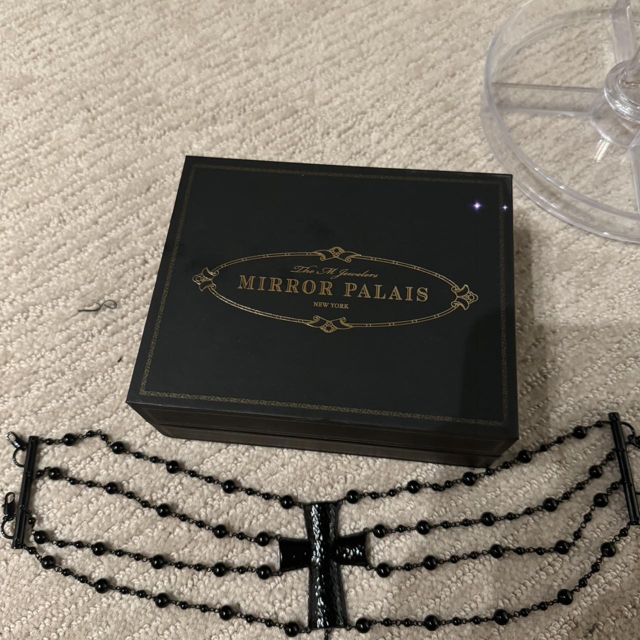 Mirror Palais x The M Jewelers Beaded Cross Choker... Depop