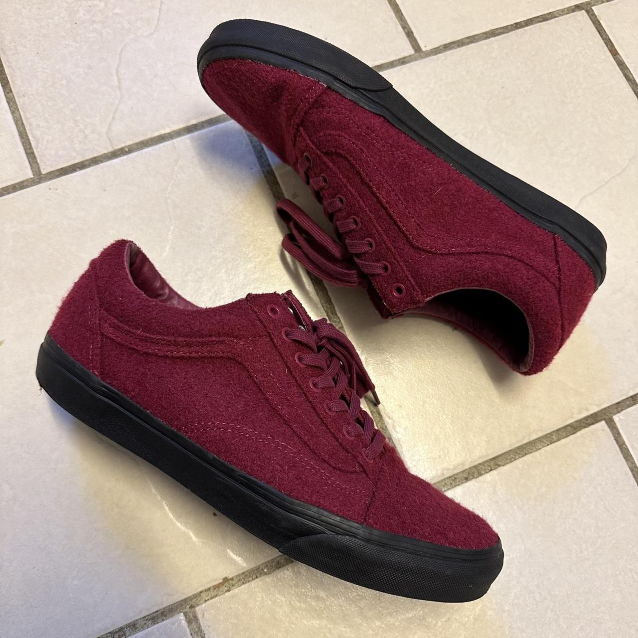 Vans Old skool Felt Limited edition Burgundy - Depop