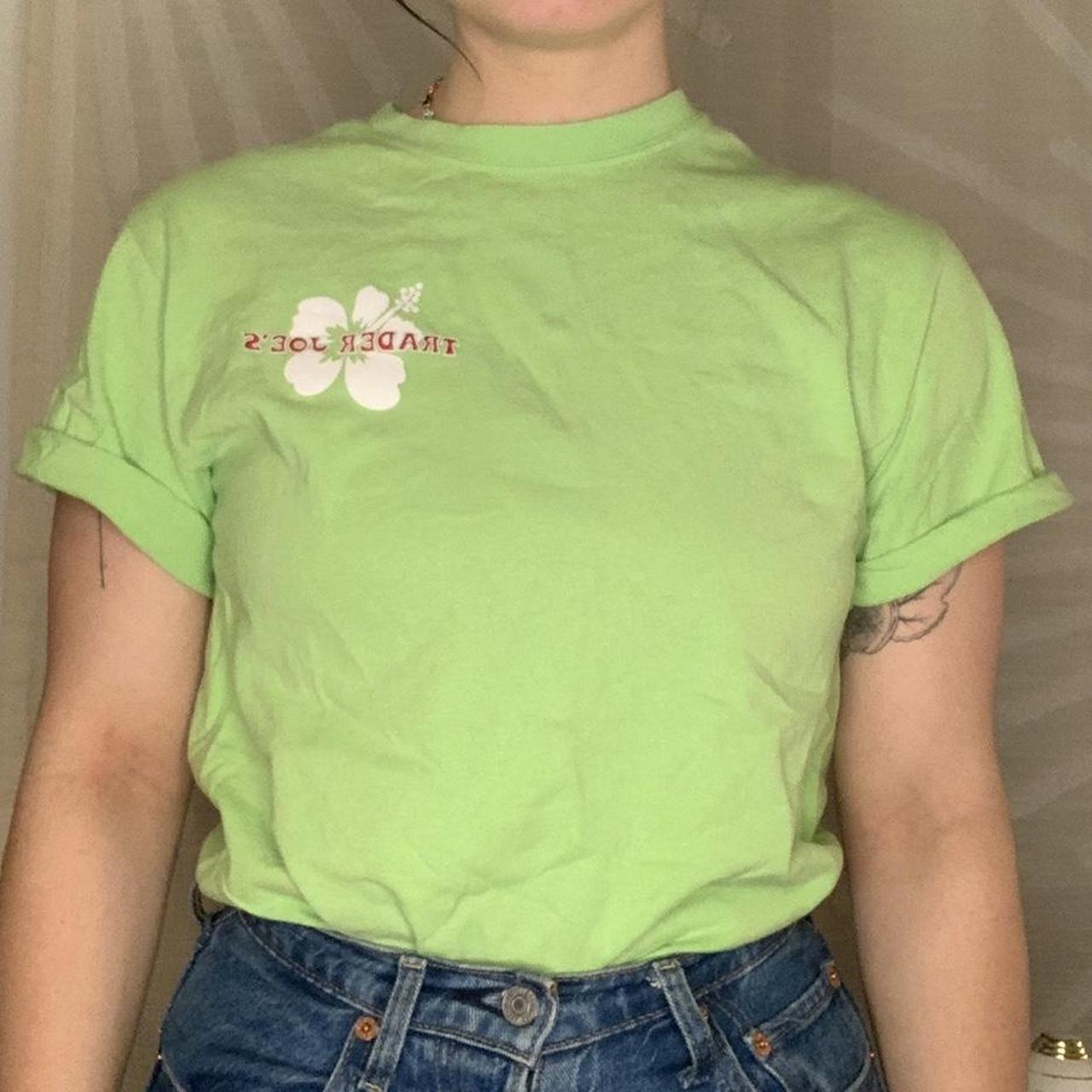 Trader Joe's Women's Green T-shirt | Depop