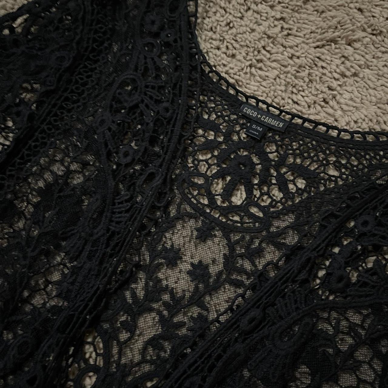 Black crochet lace cardigan ⋆ light weight Brand:... - Depop