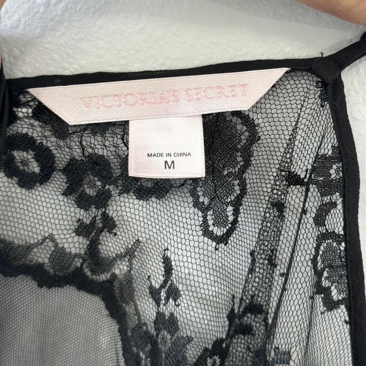 Victoria’s Secret lacey lingerie sheer tie top -M,... - Depop