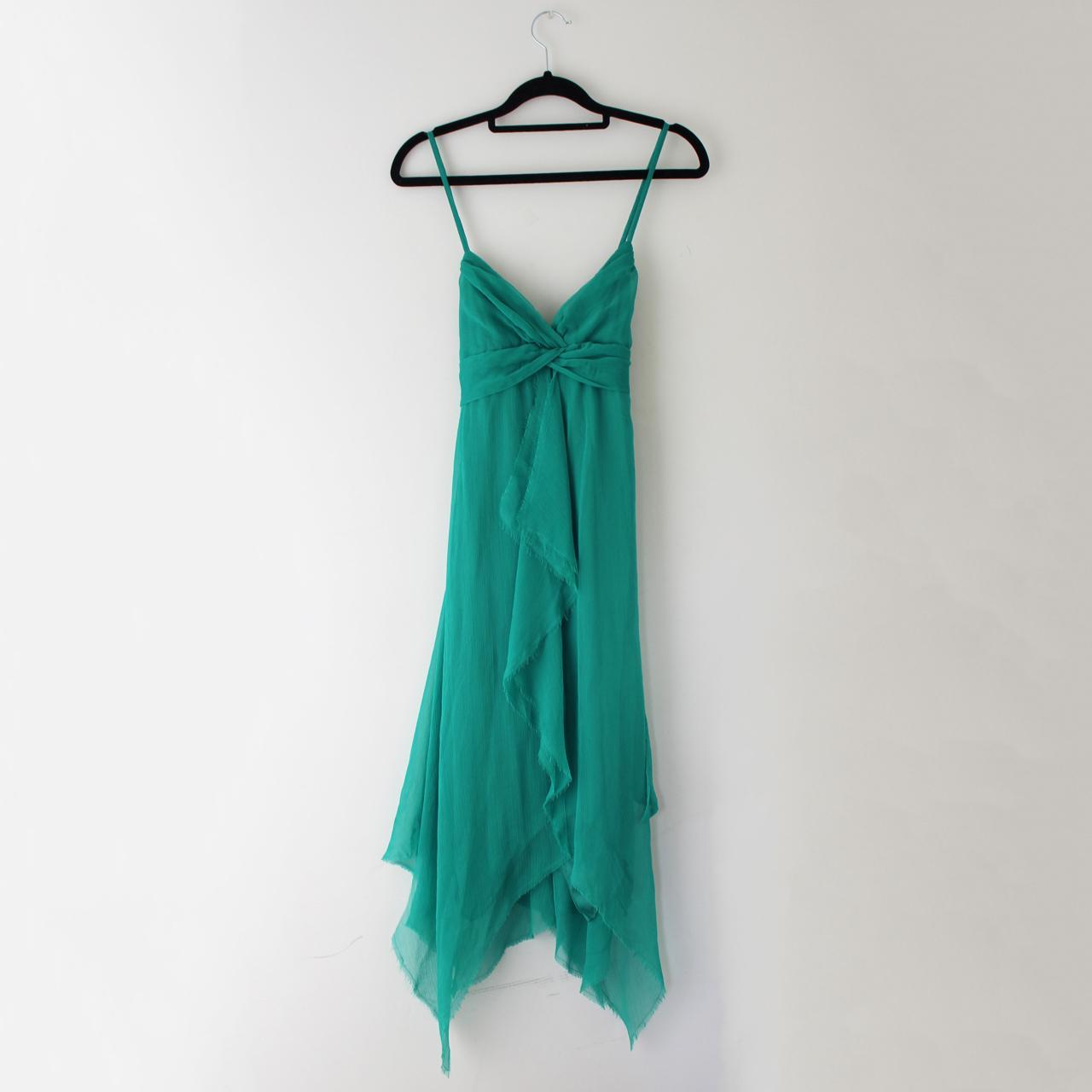 Vintage Y2K Bay Green Cottage Core Fairy Midi Dress.... Depop