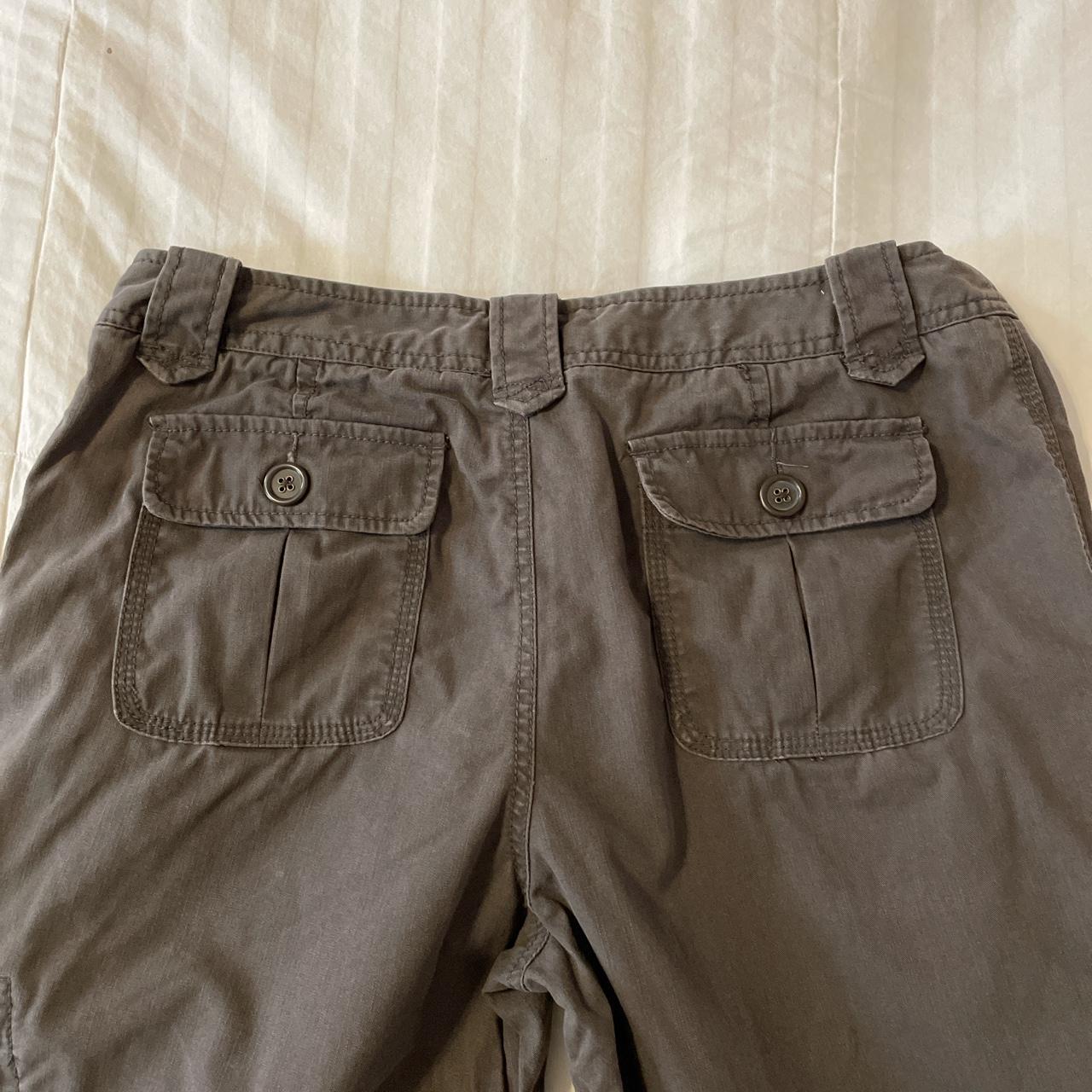 BROWN CARGO PANTS • perfect greyish brown wide leg... - Depop