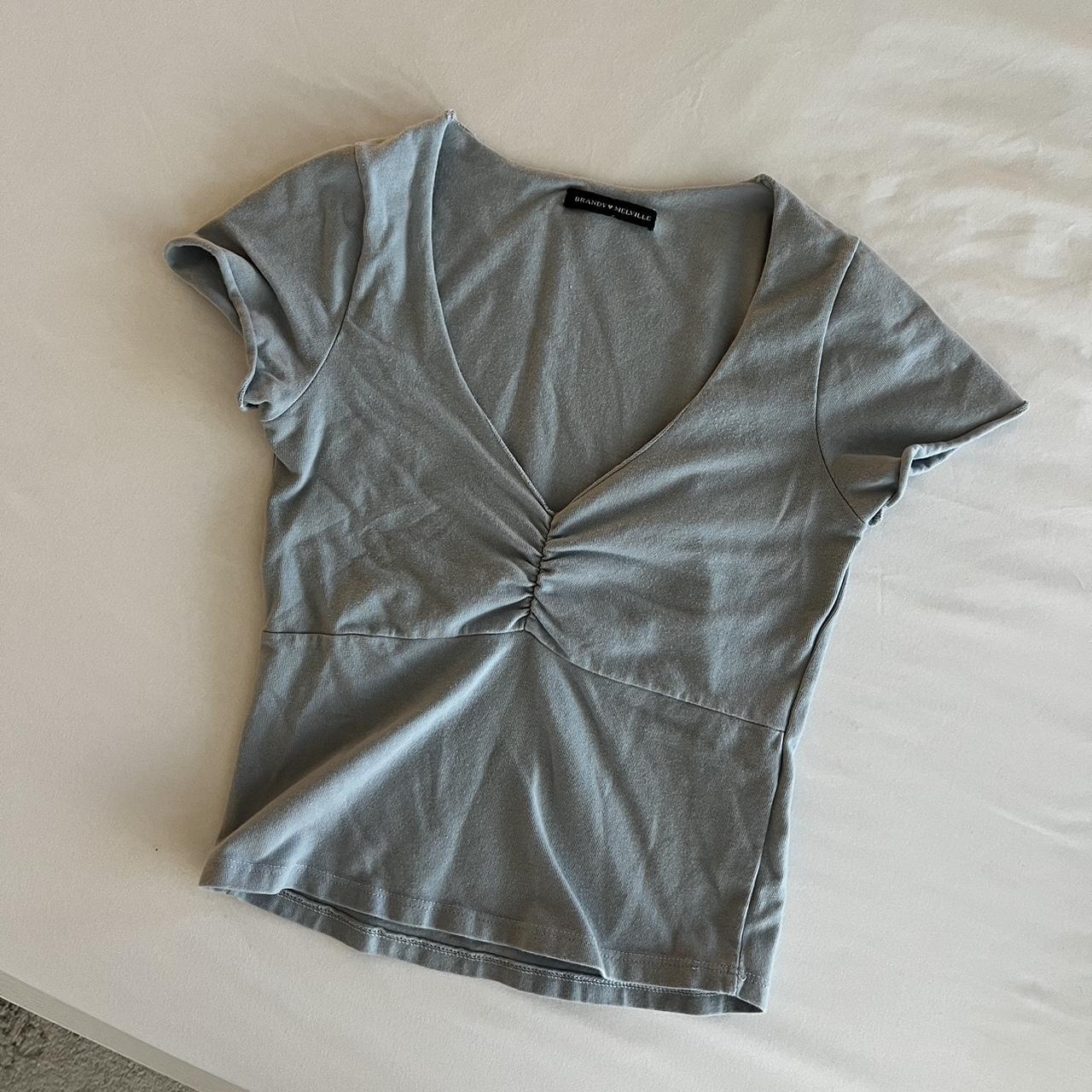 brandy melville baby blue top one size fits like... Depop