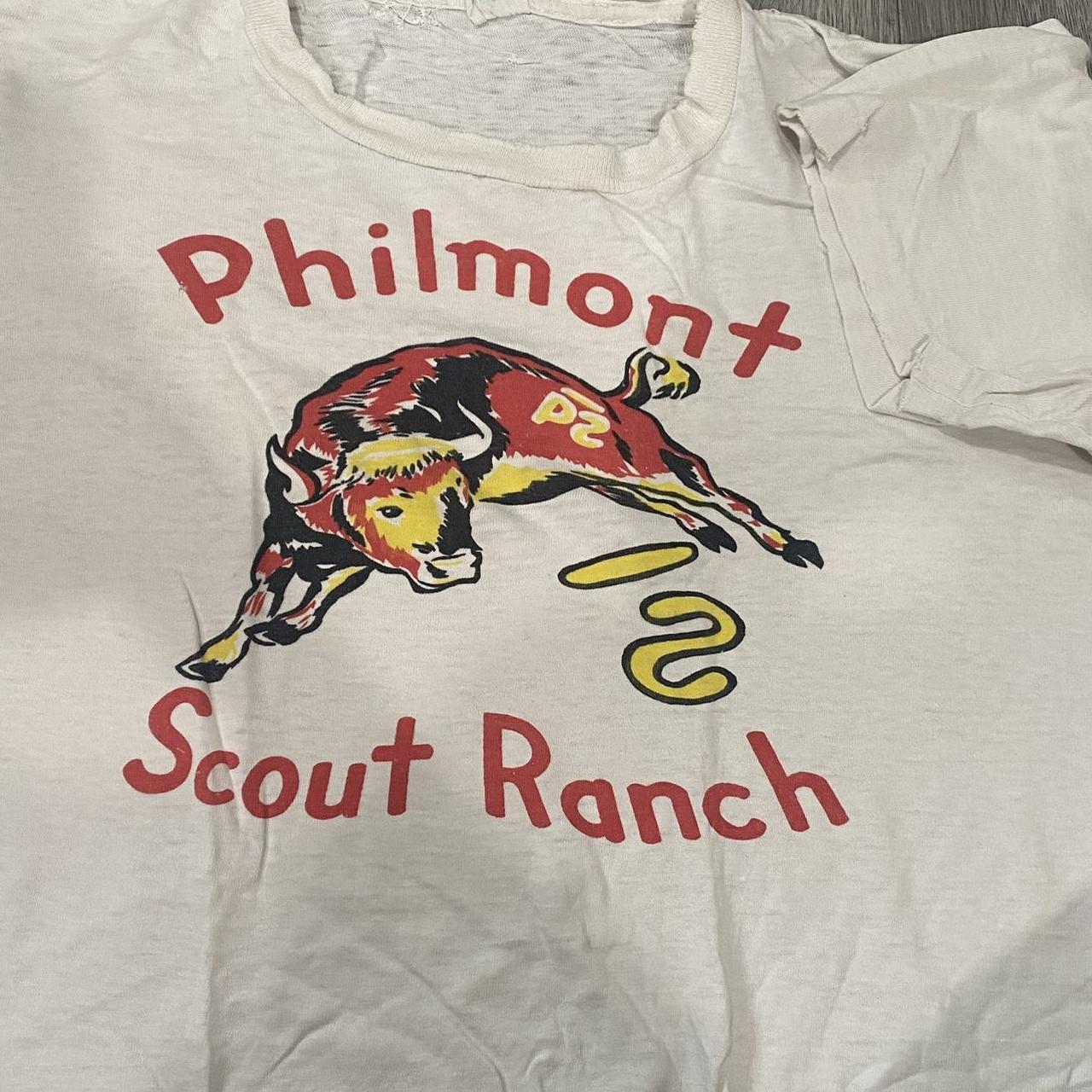 Vintage 50s Philmont Scout Ranch Boys Scout T shirt... - Depop