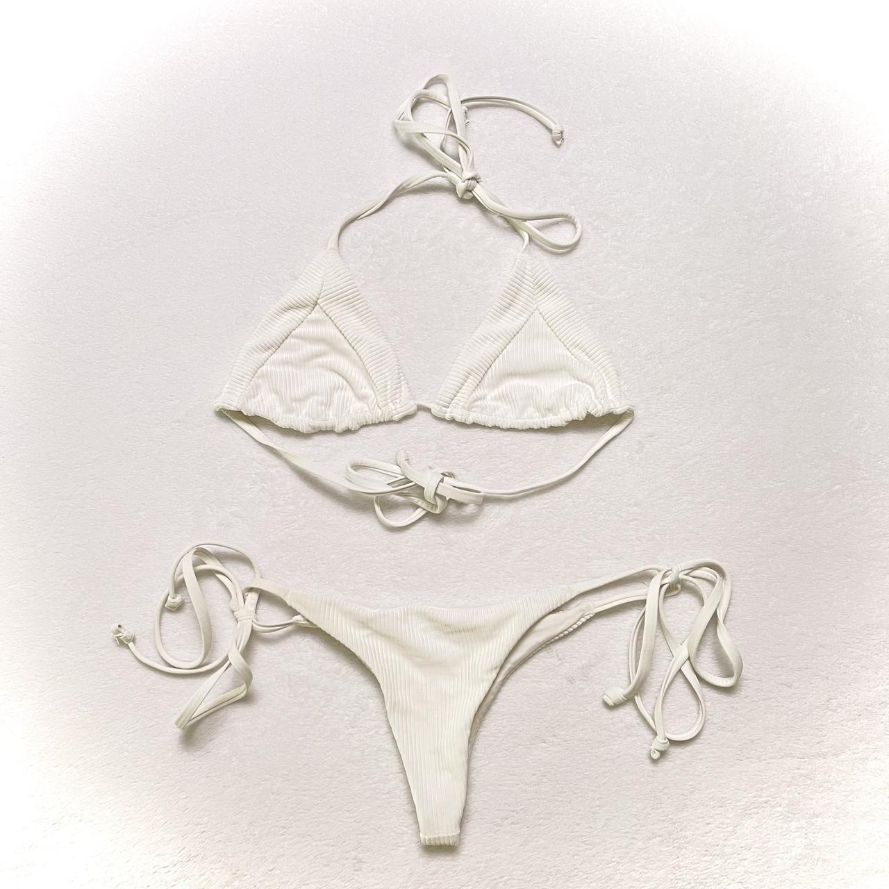 Frankies Bikinis Women's White Bikiniandtankinitops Depop