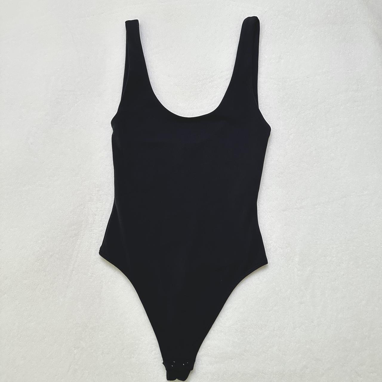 Aritzia Babaton Contour Scoopneck Bodysuit Black... - Depop