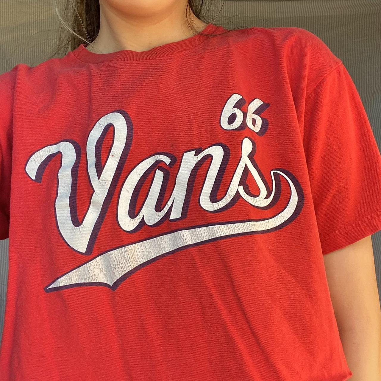 Red vans tee deals