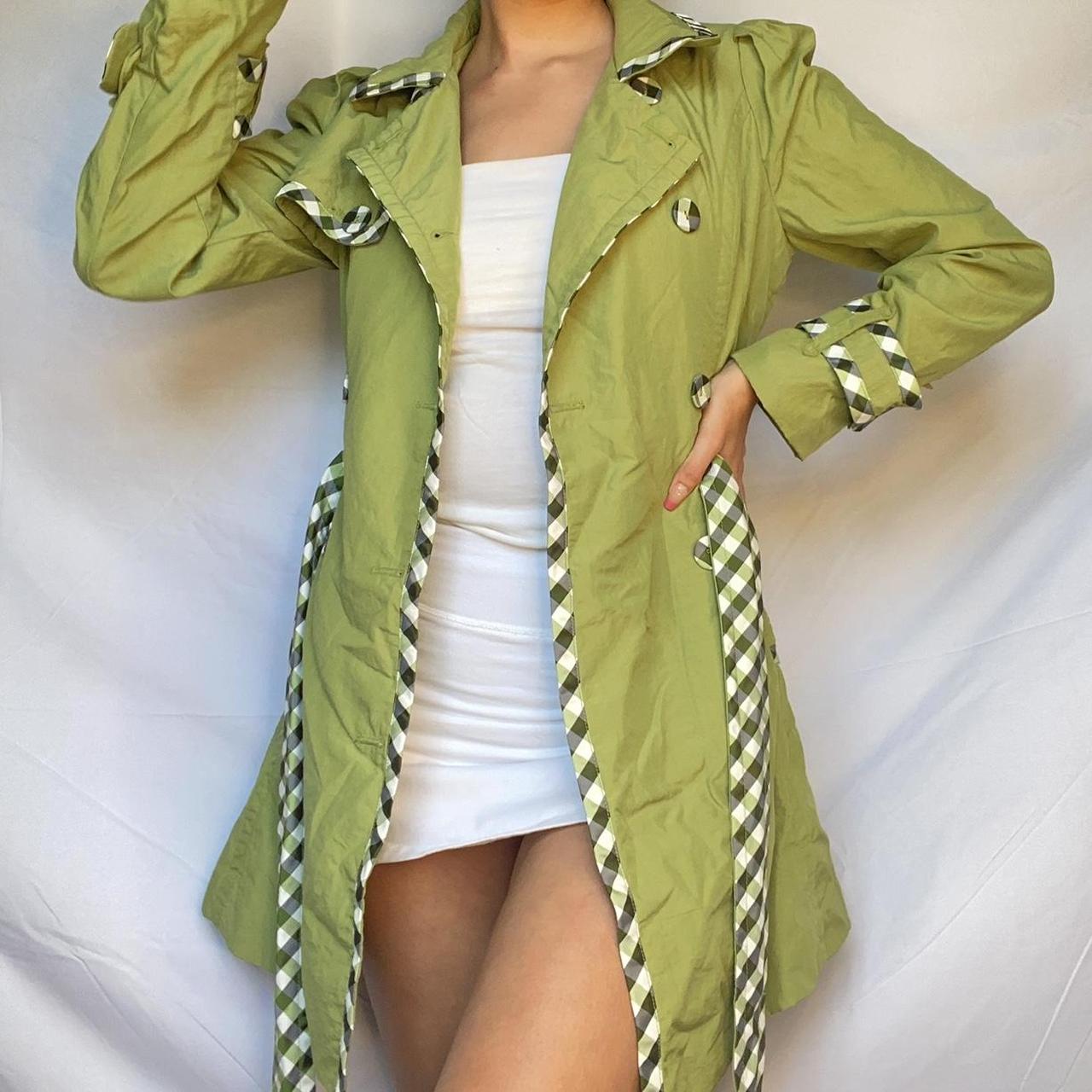 Lime green coat on sale women's