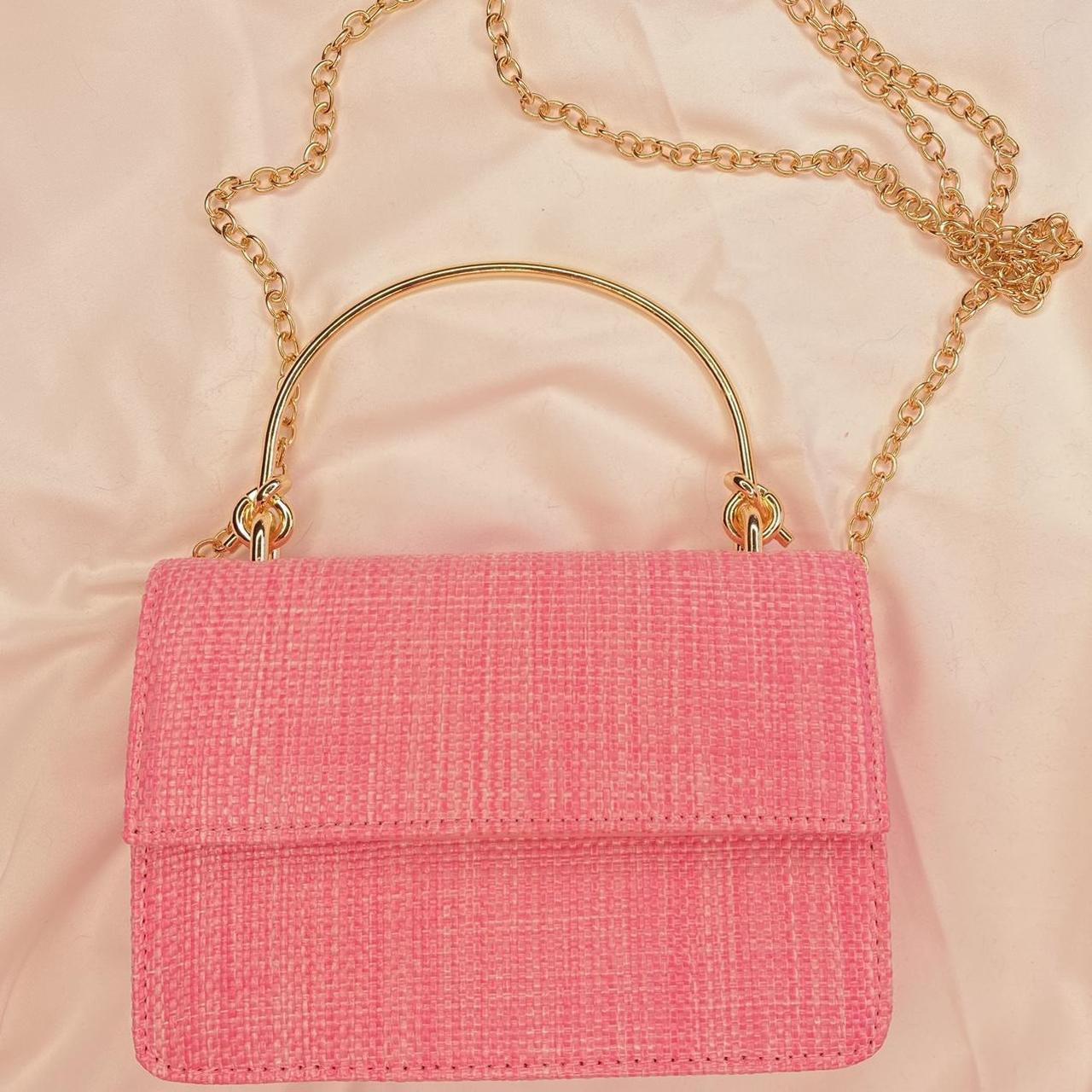 Vintage inspired Barbie pink purse with gold