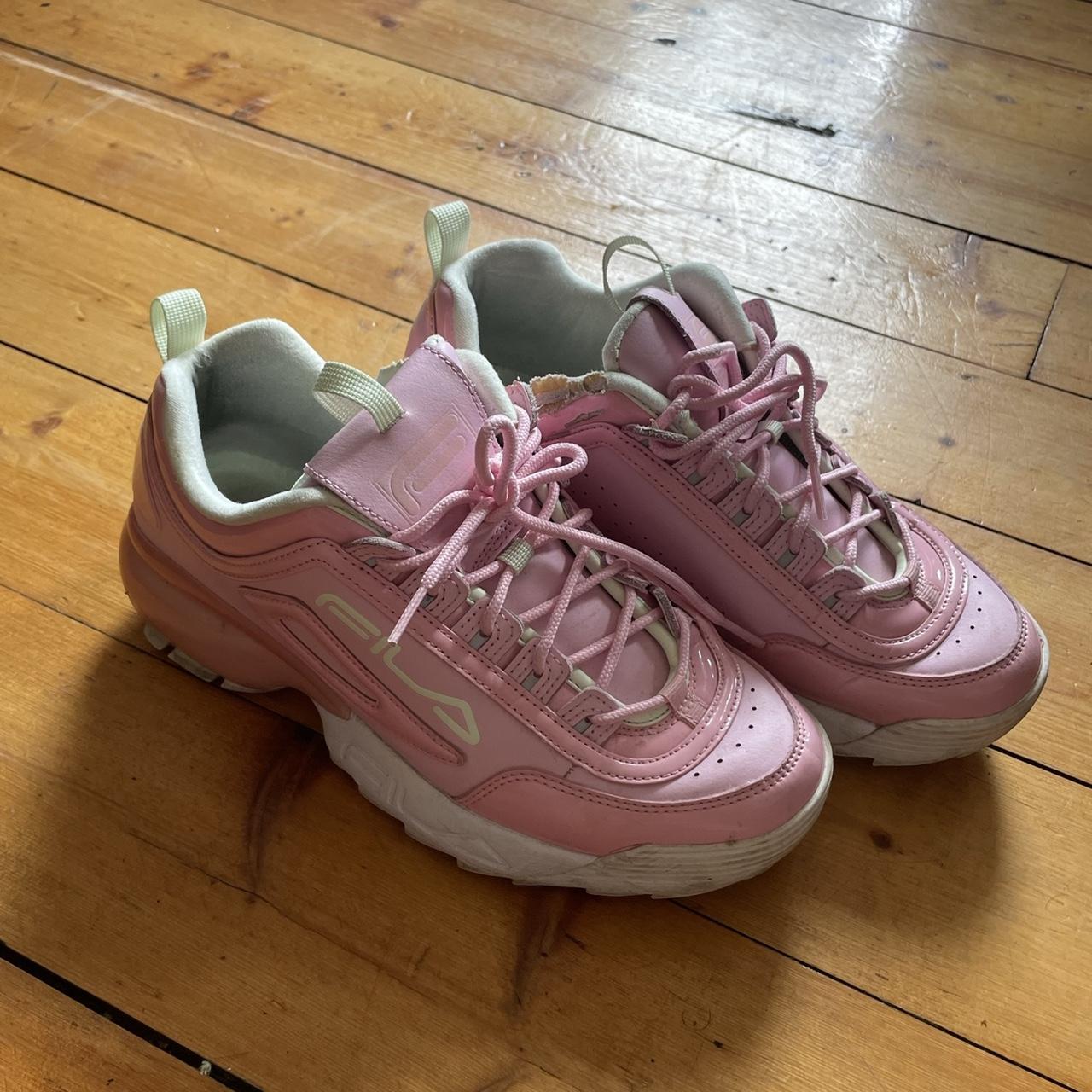 jd pink fila trainers