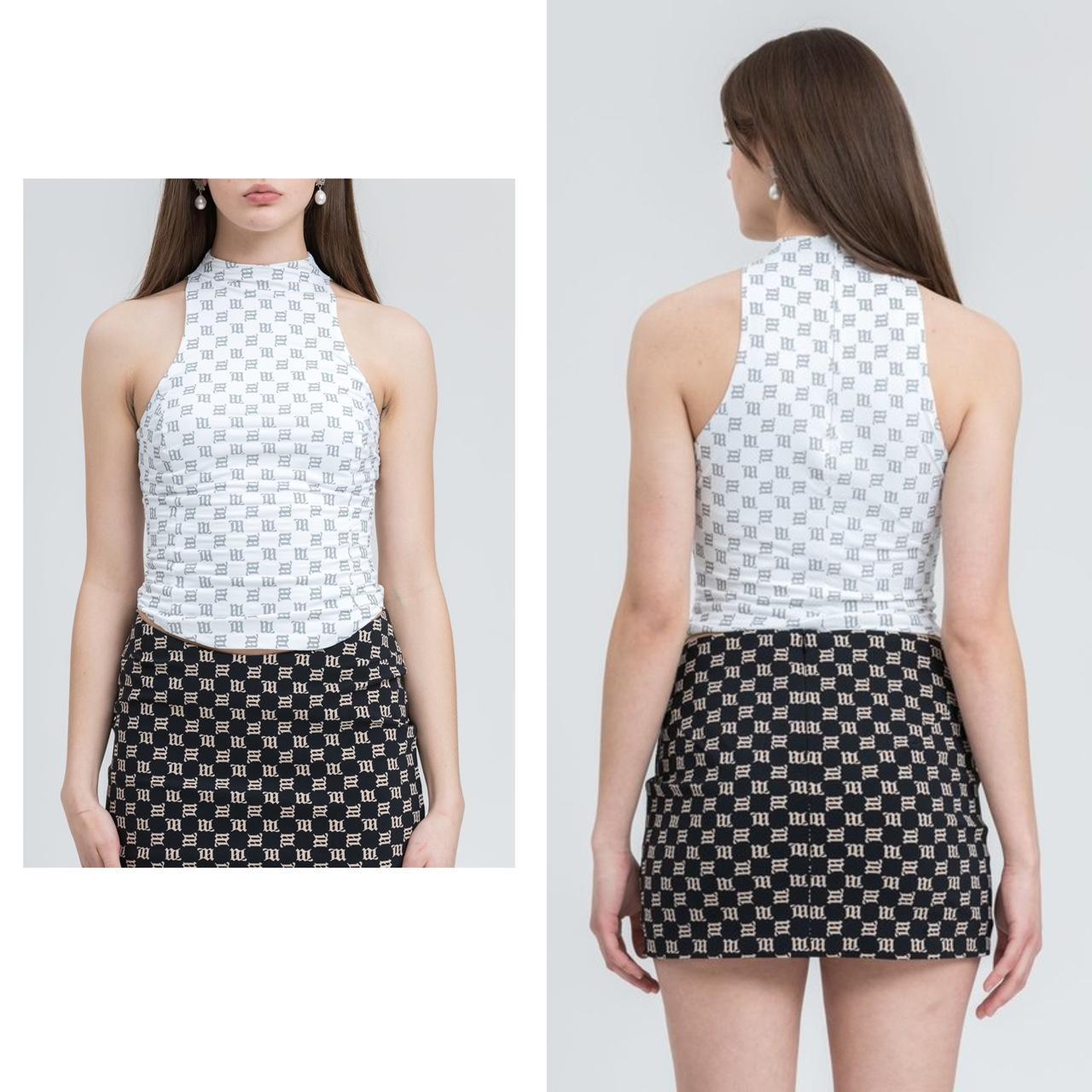 MISBHV White Reflective Monogram Lara Tank