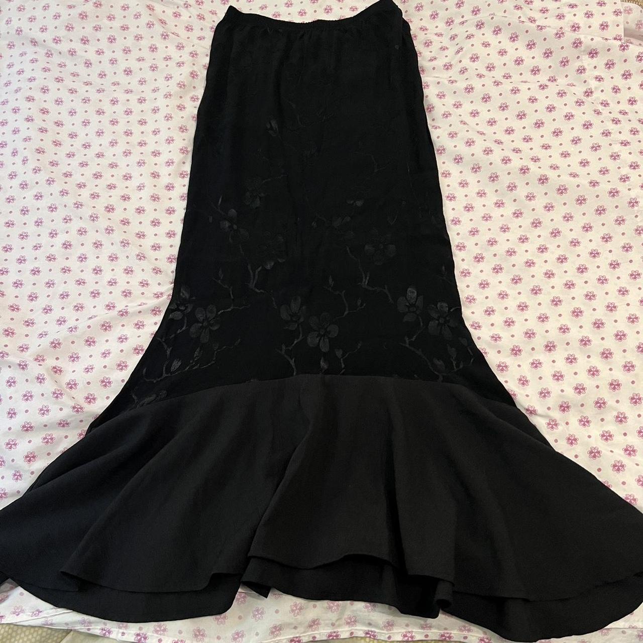 Whimsigoth Maxi Skirt S Xs Stretchy Flowy Hem Good Depop