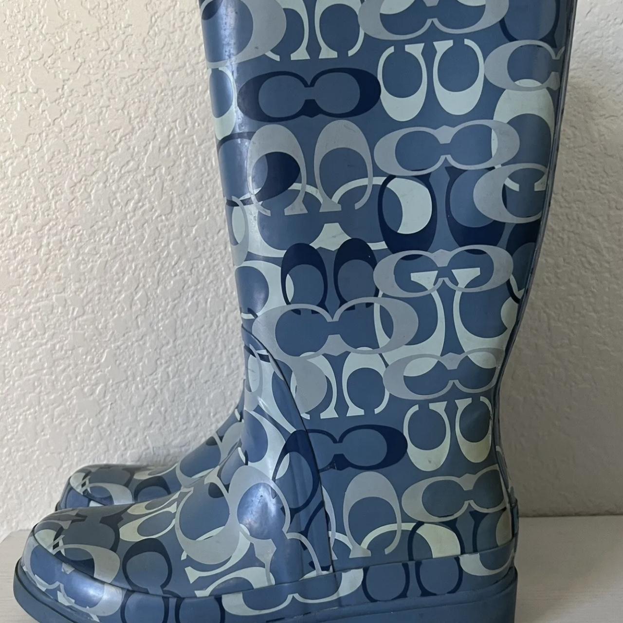 Coach rubber cheap rain boots