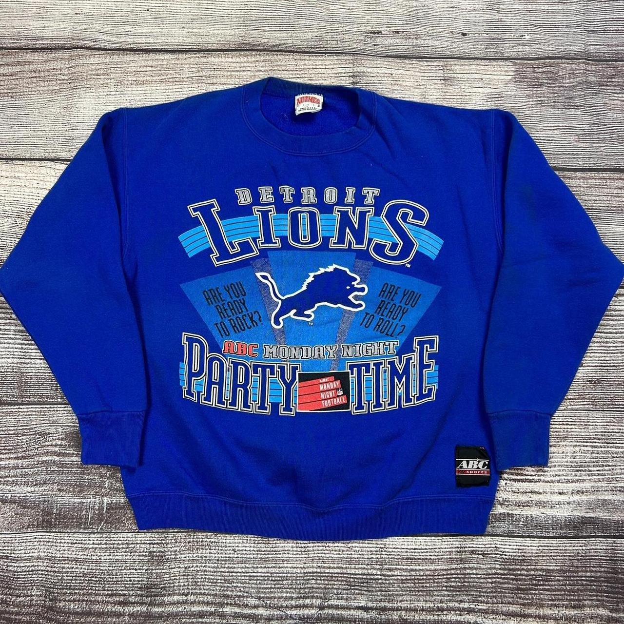 Rare Detroit Lions Reebok All Over Print T Shirt. - Depop