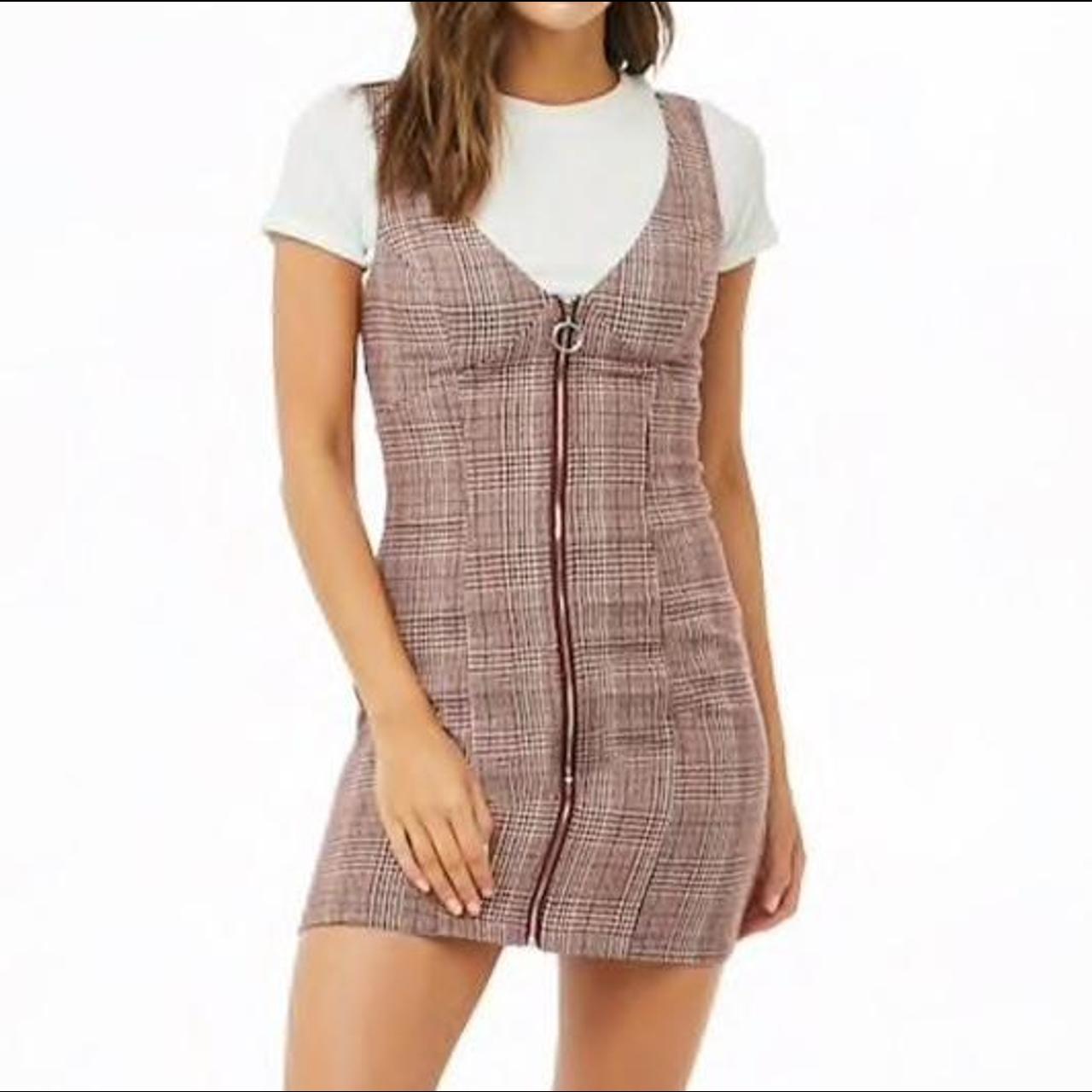 Glen plaid pinafore clearance dress