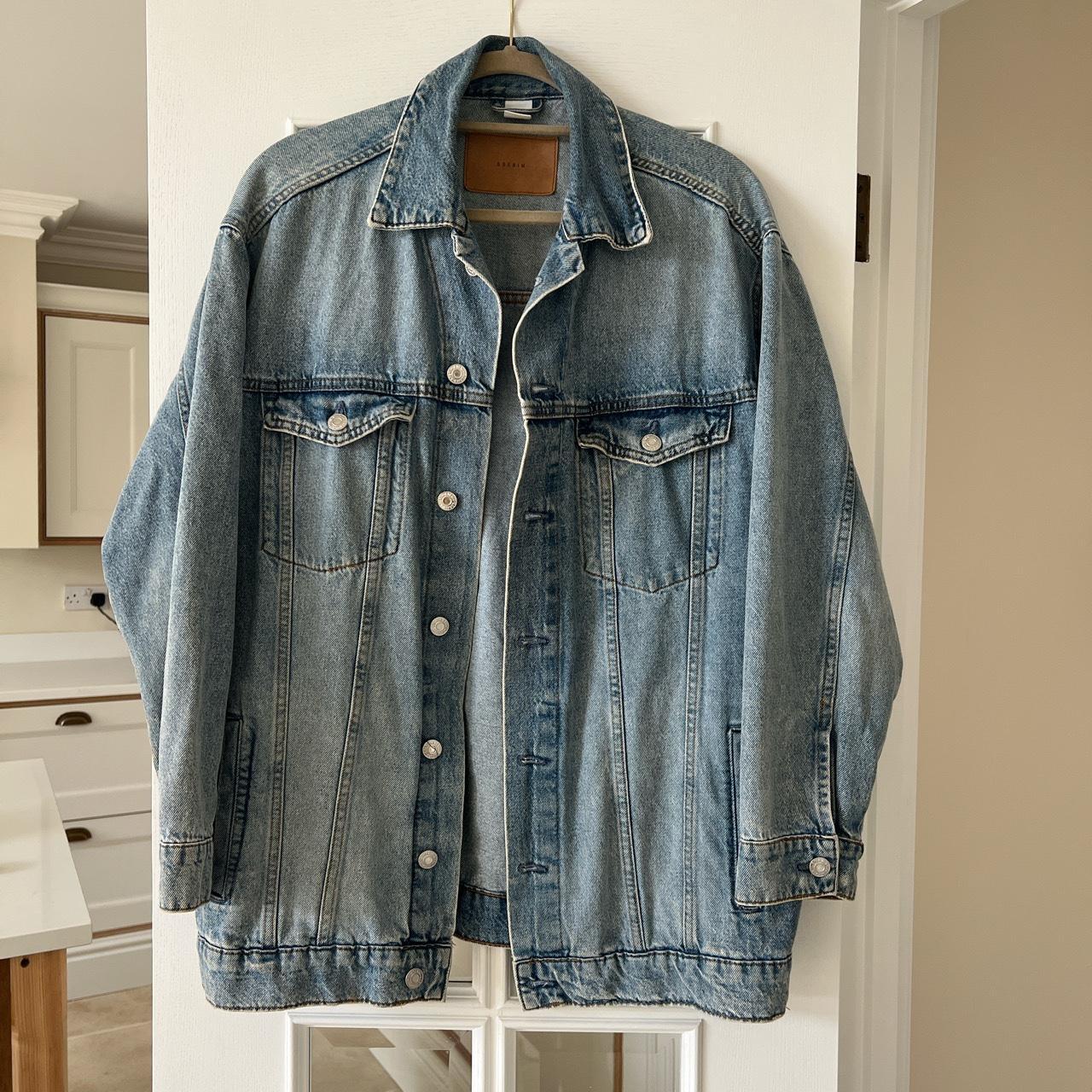 H&M oversized denim jacket Shacket Size xS Depop