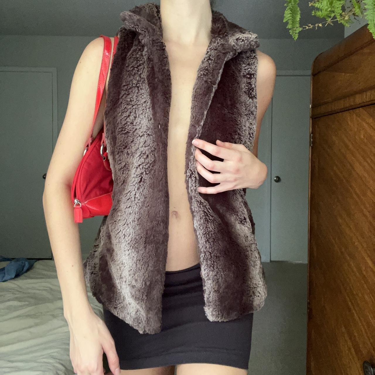 Betsey johnson outlet faux fur vest