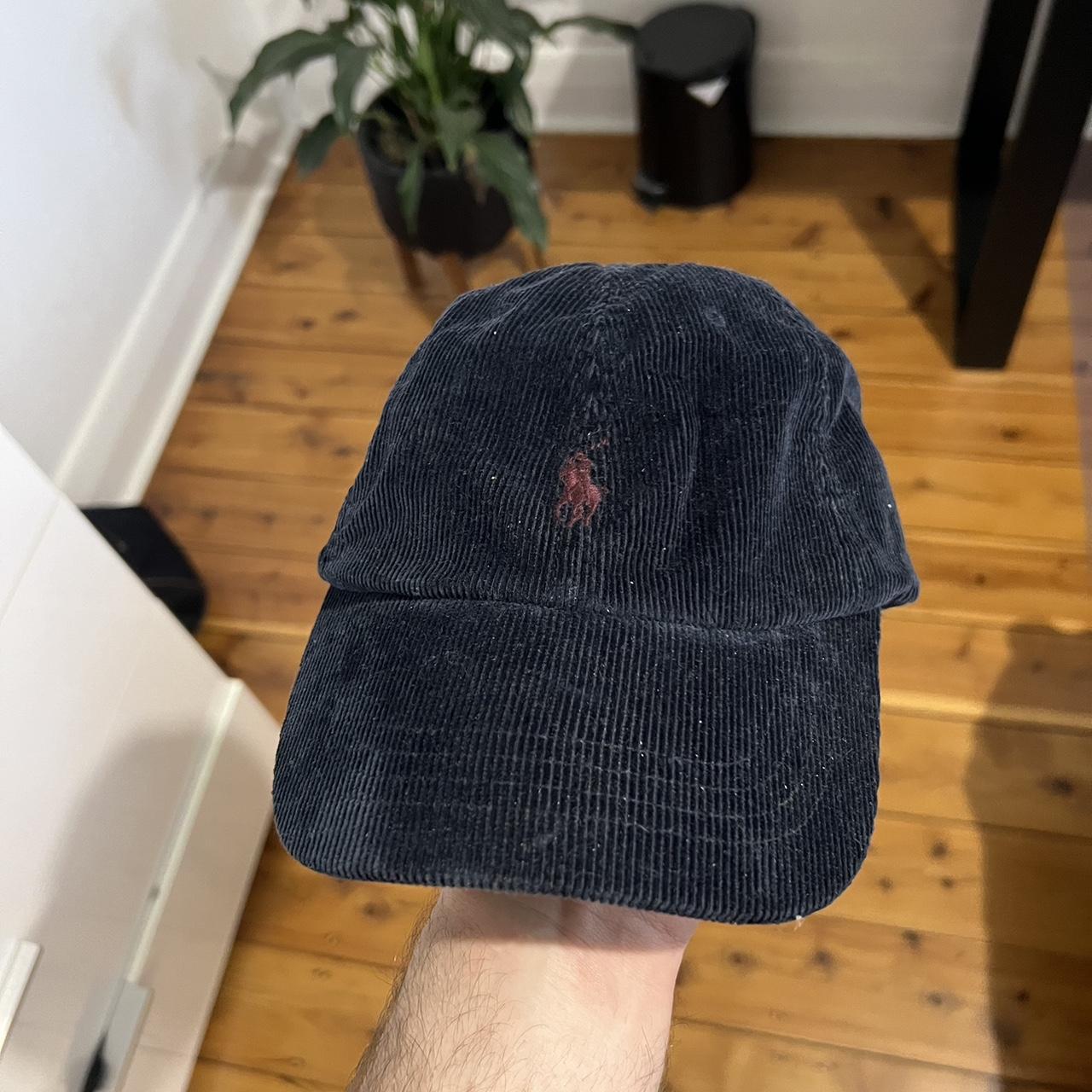 Polo Ralph Lauren Corduroy Cap Navy/purple 10/10... - Depop