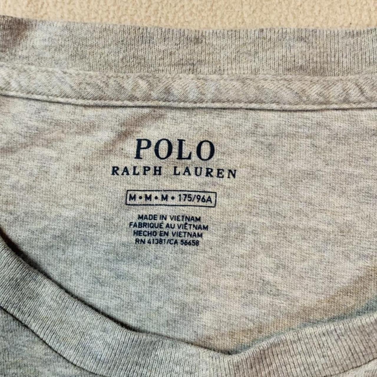 Grey Polo Ralph Lauren pocket T-shirt in good... - Depop