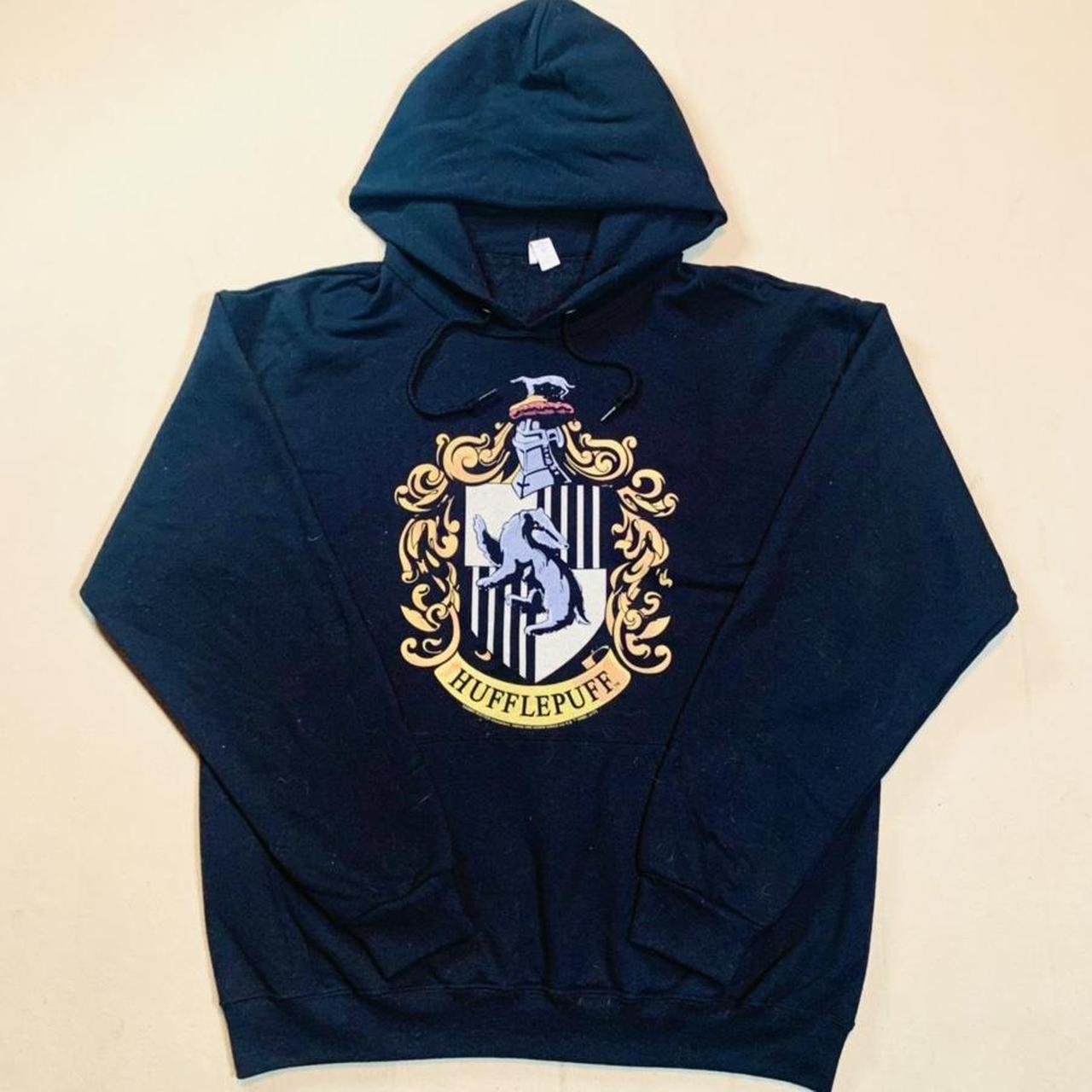 Harry Potter Men's Black and Gold Hoodie | Depop