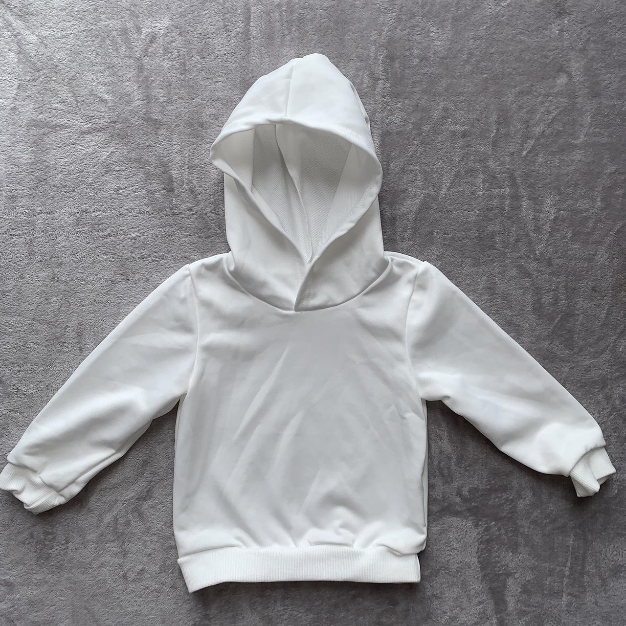 Plain white hoodie kids on sale