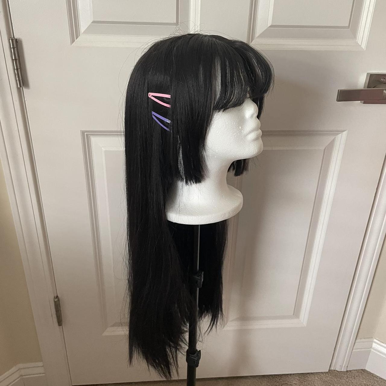 Black Hime cut long wig #cosplaywig #cosplay #wig... - Depop