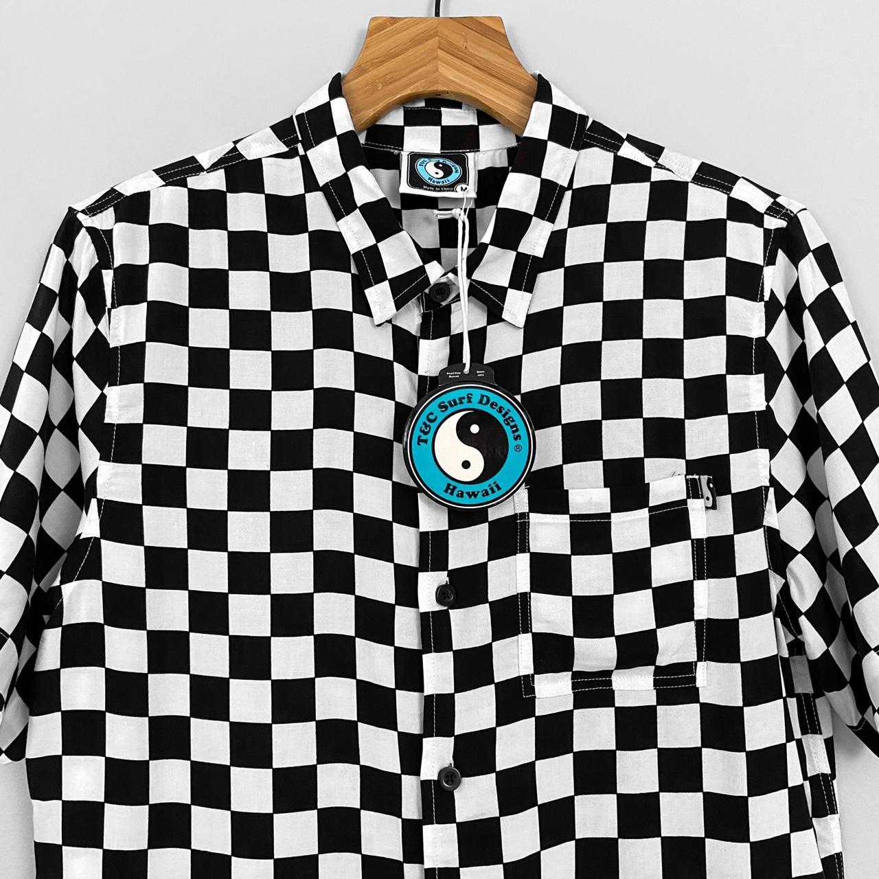 checkerboard button up