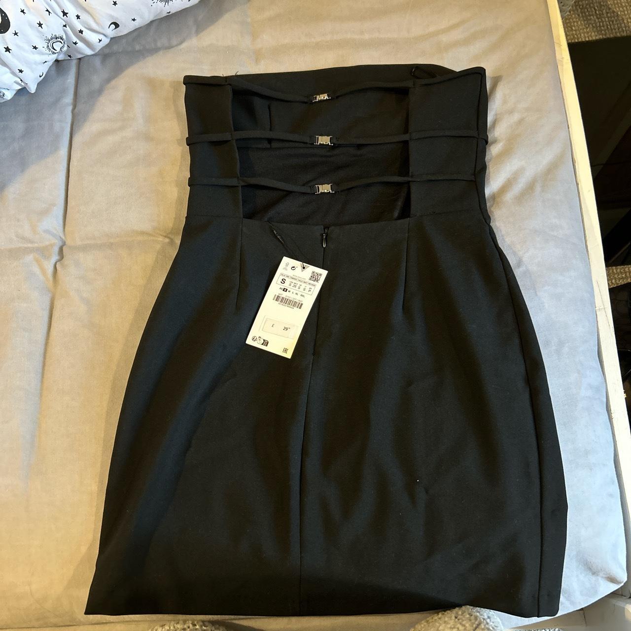 Zara- strapless dress in black! (Revenge dress)... - Depop