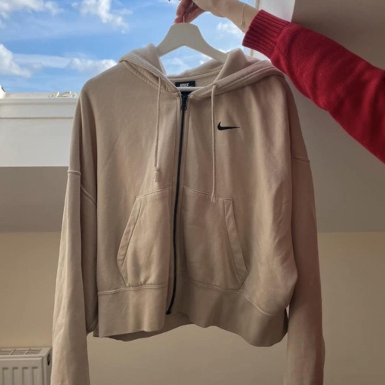 Nike oatmeal zip online hoodie