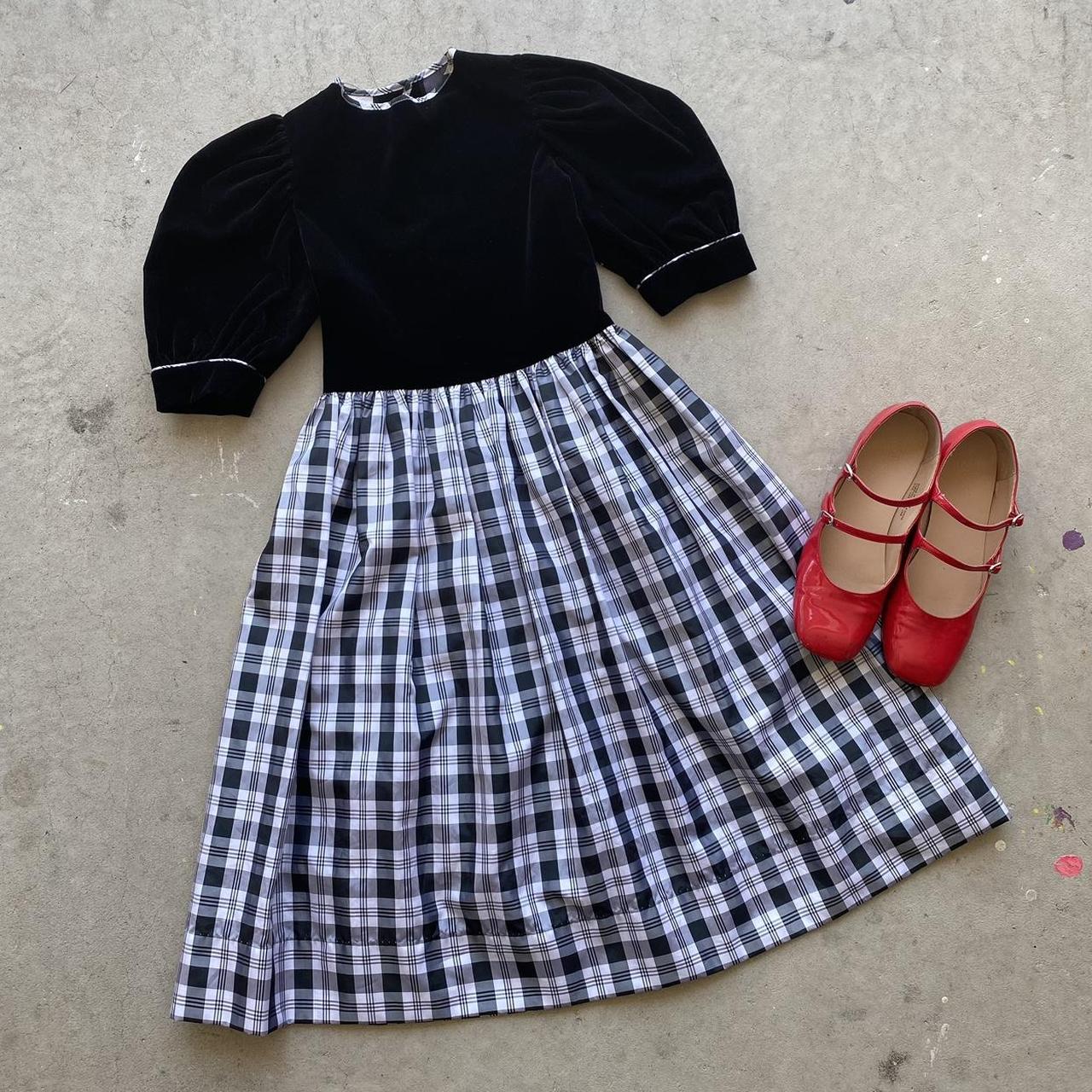 Checkered babydoll dress best sale