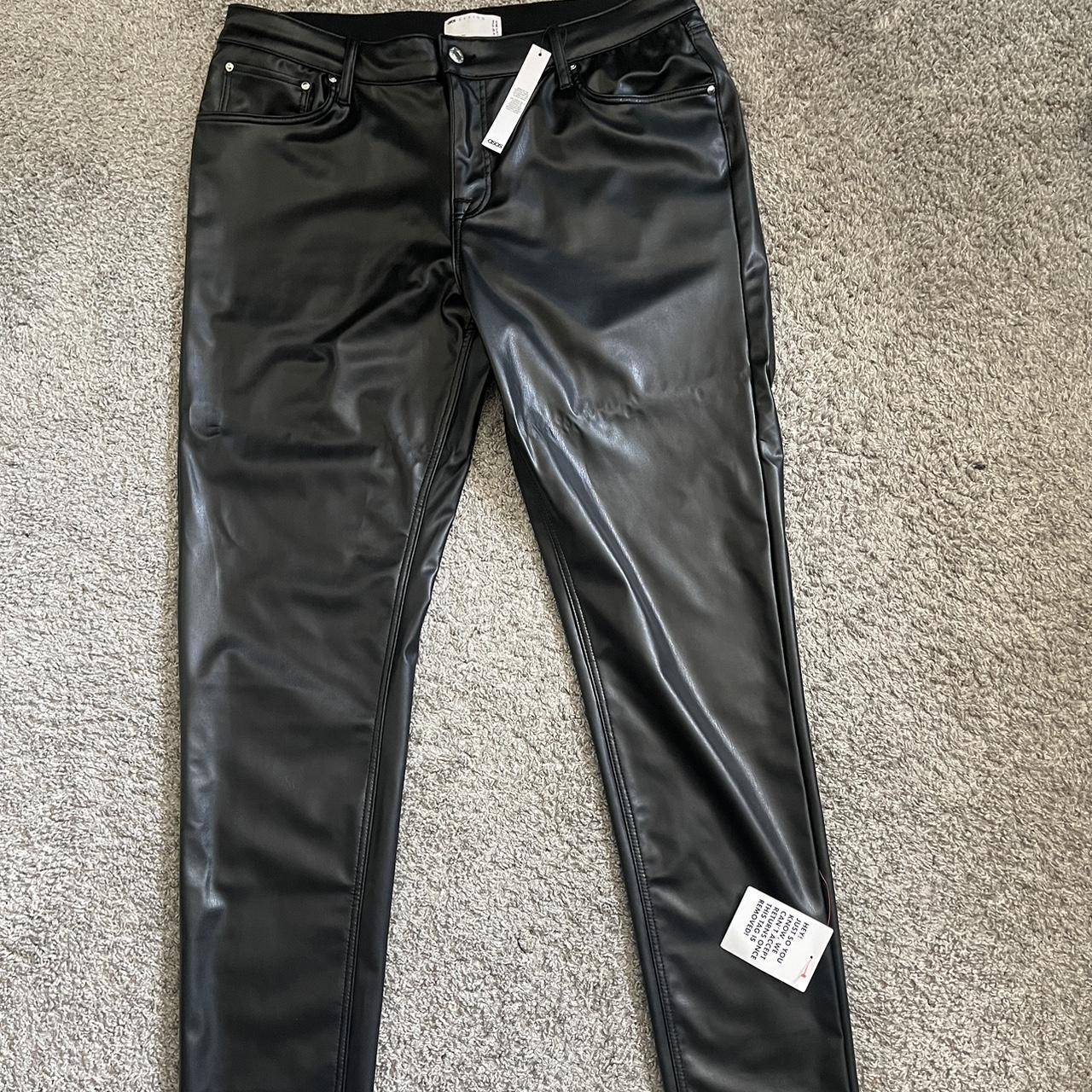 Mens ASOS Skinny Leather Jeans Pants for sale size... - Depop