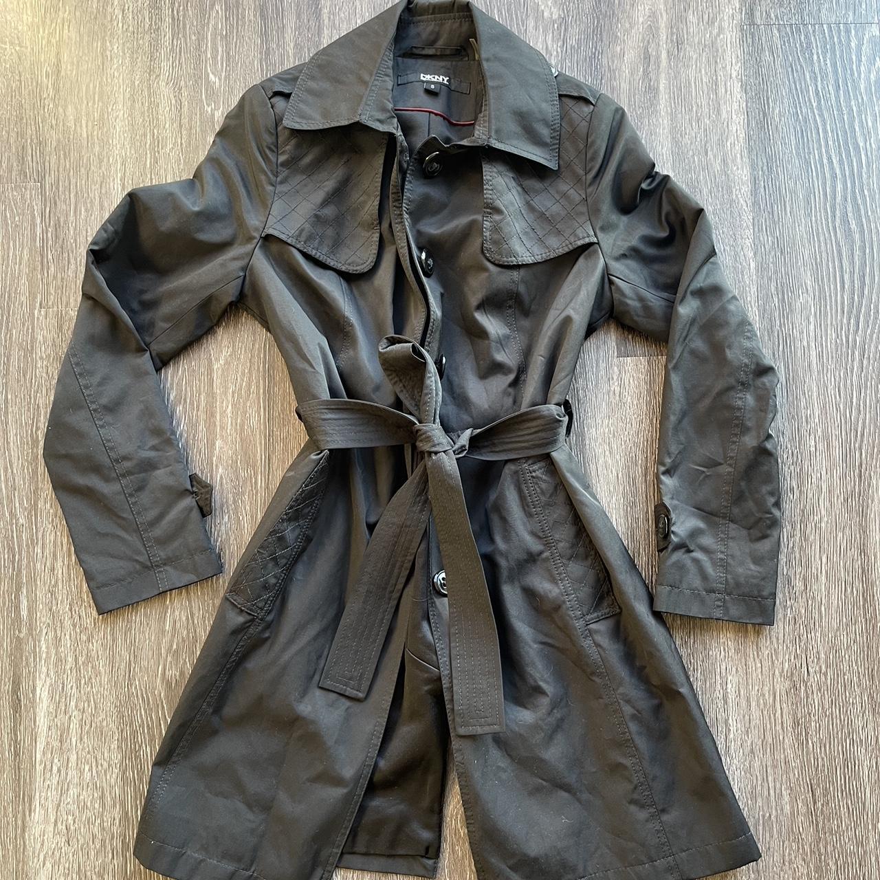 Dkny black trench clearance coat