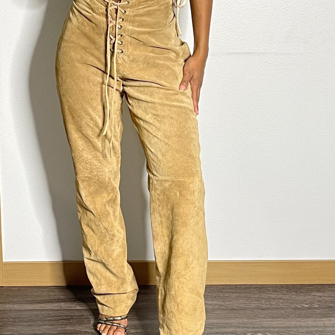 Womens suede pants cheap