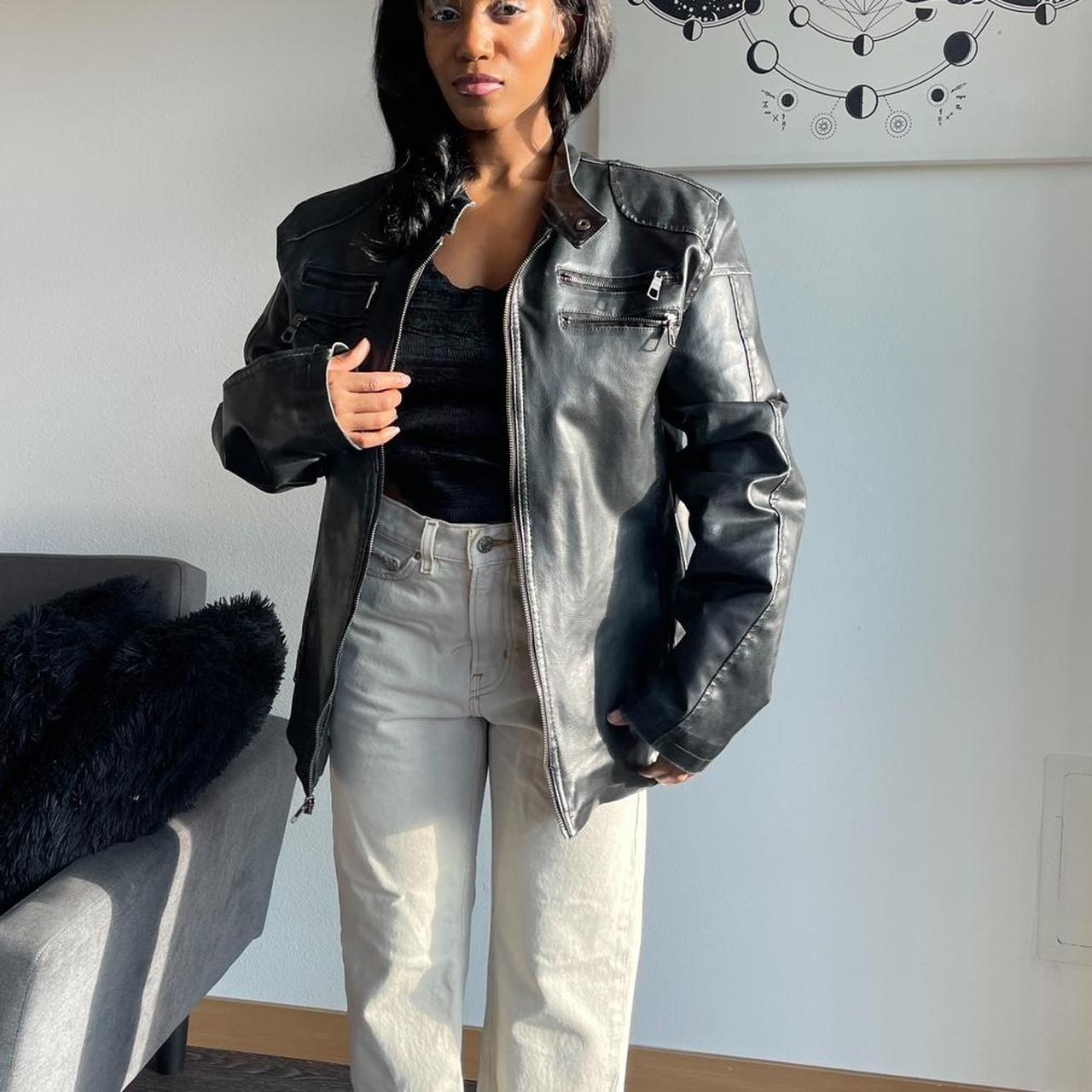 American rag faux leather jacket best sale