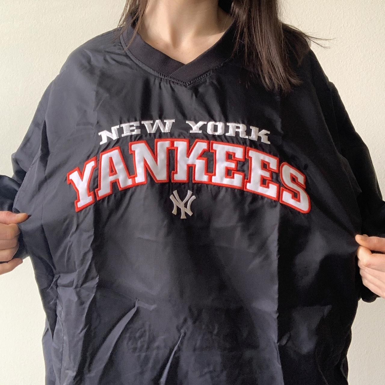 VINTAGE NEW YORK YANKEES MAJESTIC PULLOVER V-NECK - Depop