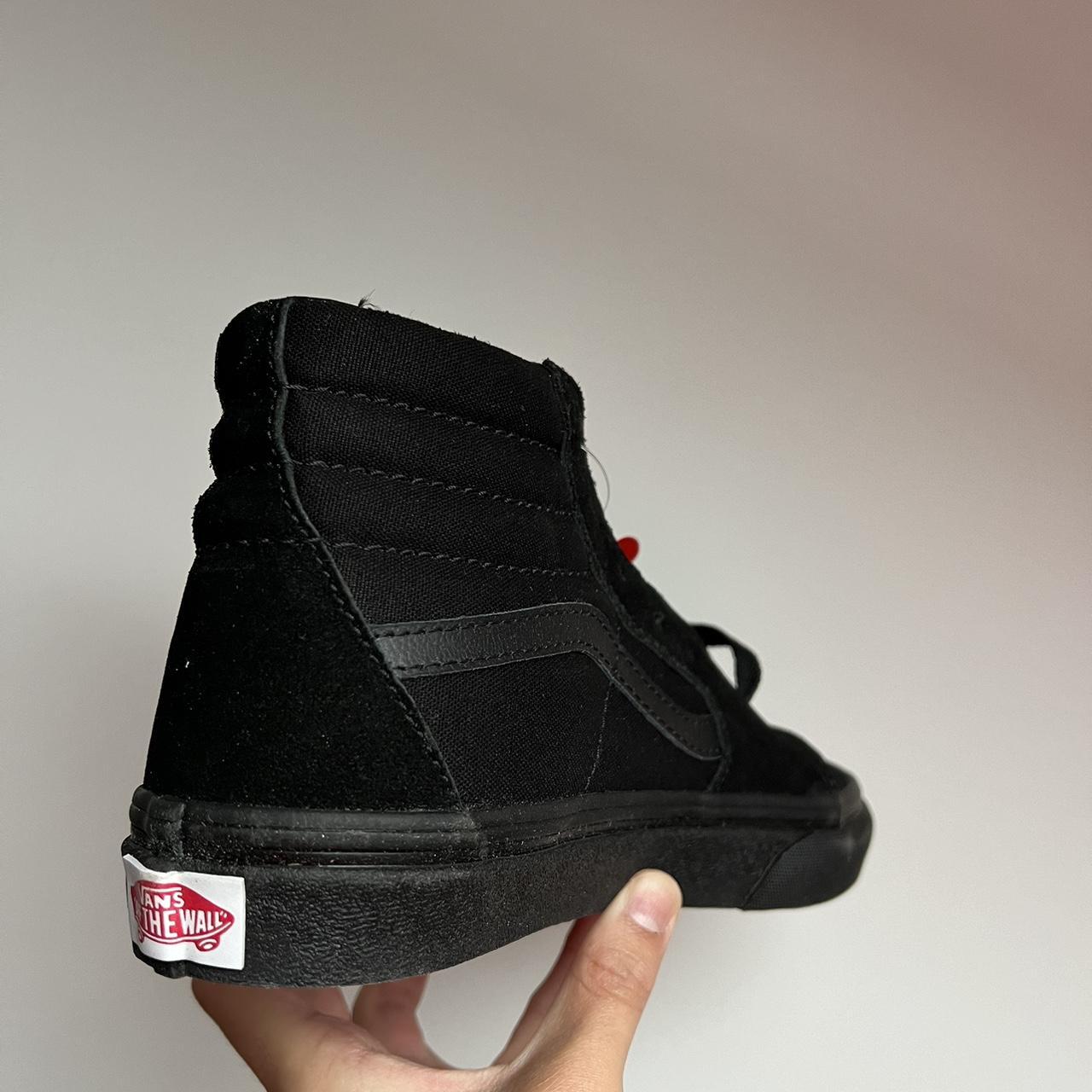 Vans sk8 hi sale all black suede