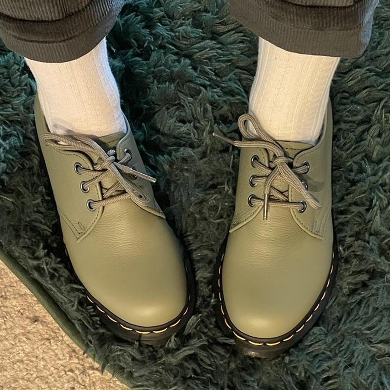 olive green doc martens
