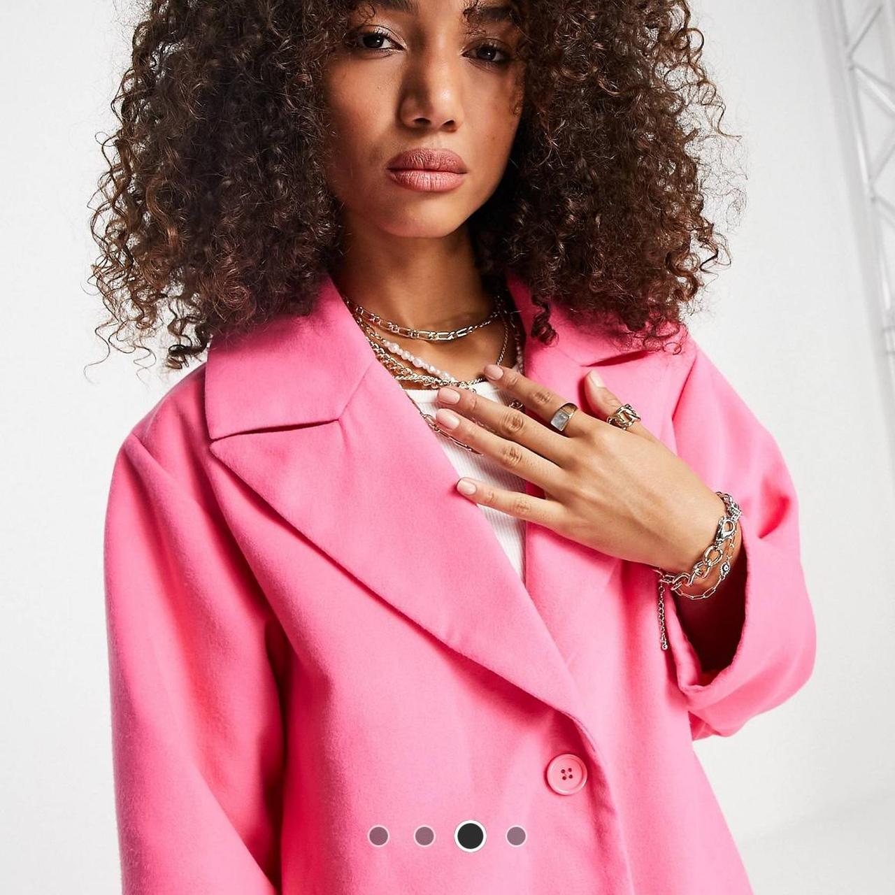 Deep pink coat best sale