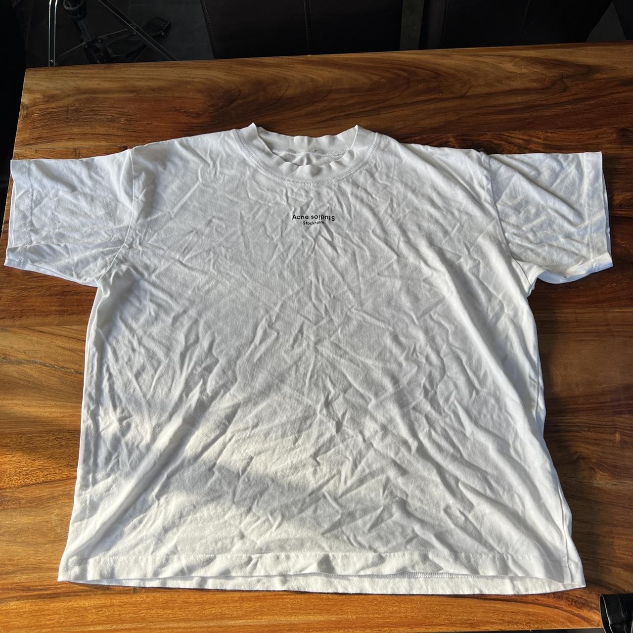 Acne Studios Men's White T-shirt | Depop