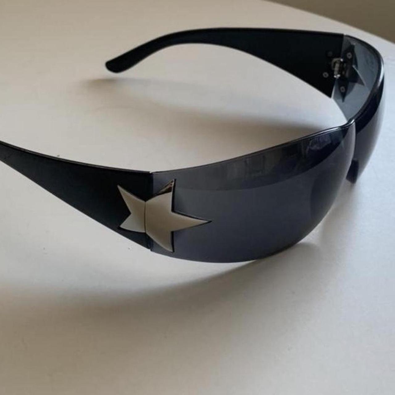 Black Louis Vuitton Cyclone Glasses Y2k - Depop