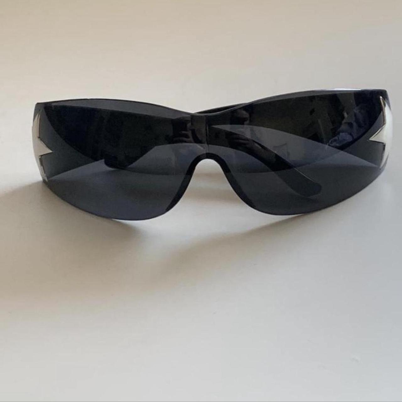 Black Louis Vuitton Cyclone Glasses Y2k - Depop